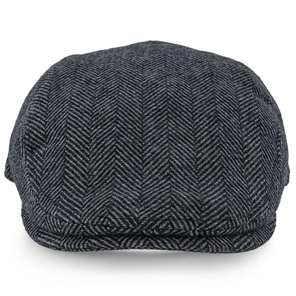 Main Street - Walrus Grey Tweed Plaid Herringbone Ivy Cap