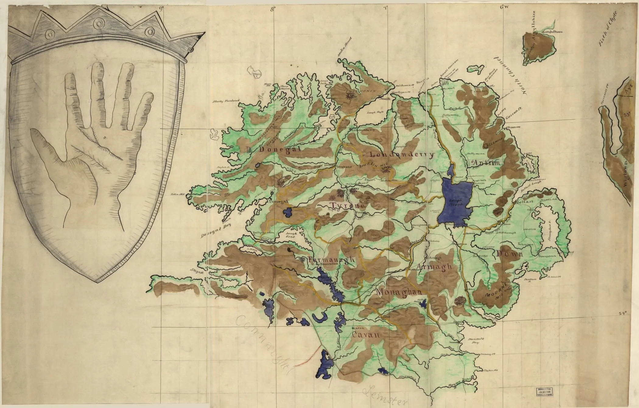 Map Of Ulster Province, Ireland