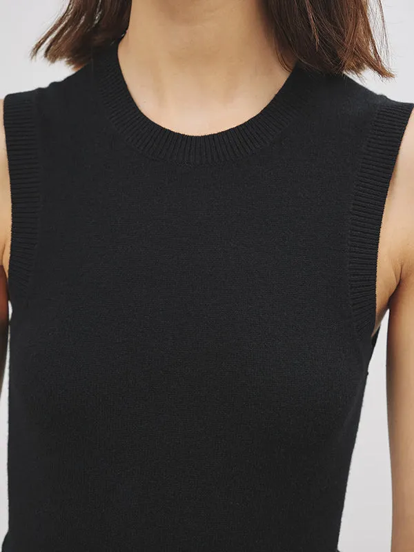 May Sweater Tank in Black