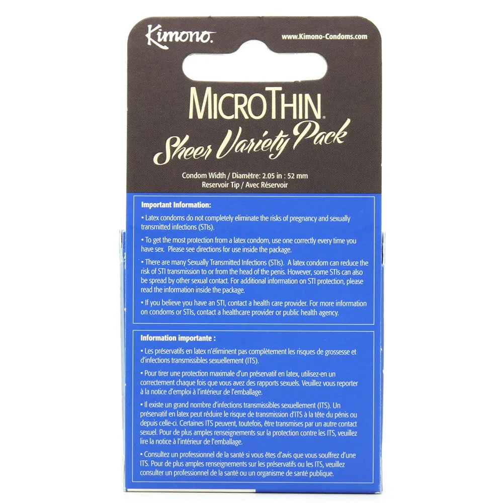 MicroThin Variety Pack Condoms in 3 Pack