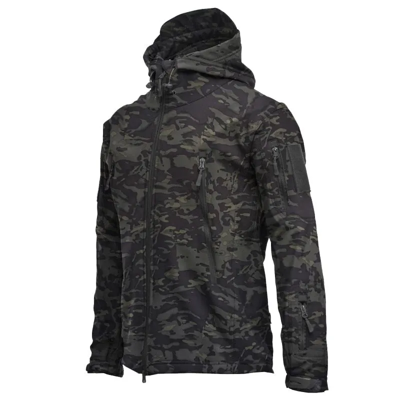 Military Fleece Multicam Men SoftShell Tactical Waterproof Camping Case Field Jacket Army Combat Coat Hunting Clothing