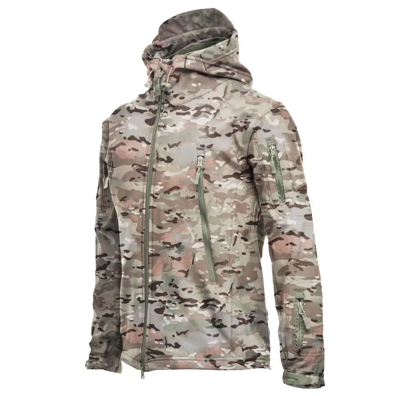 Military Fleece Multicam Men SoftShell Tactical Waterproof Camping Case Field Jacket Army Combat Coat Hunting Clothing