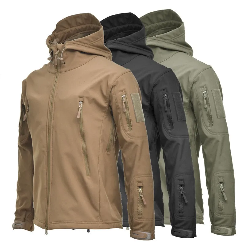 Military Fleece Multicam Men SoftShell Tactical Waterproof Camping Case Field Jacket Army Combat Coat Hunting Clothing