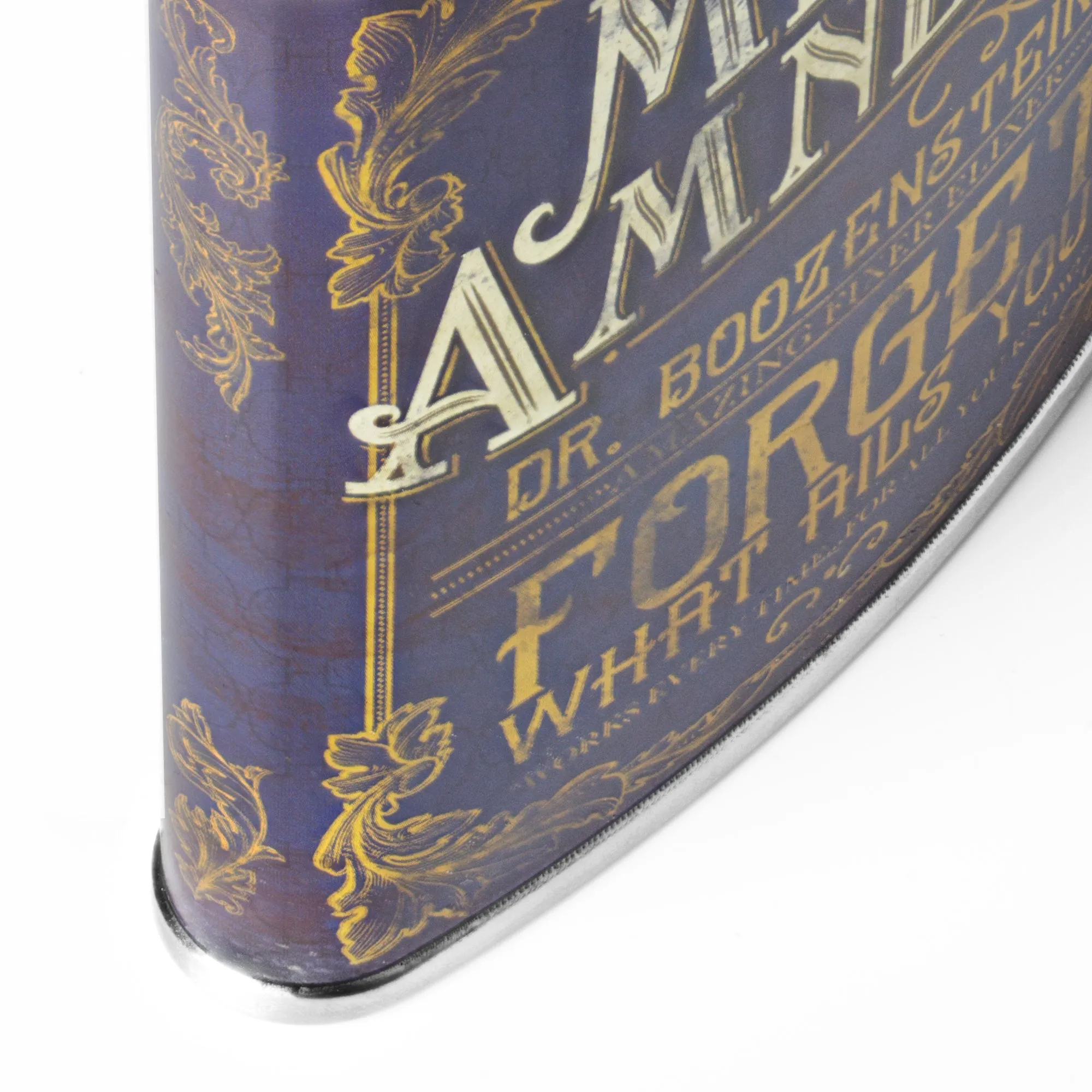 Milk of Amnesia Stainless Steel 8 oz Liquor Flask