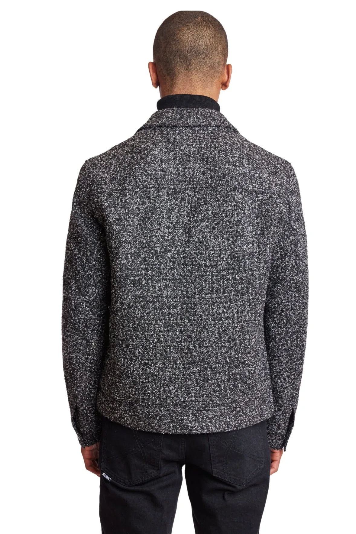 Milo Bomber Jacket - slim - Charcoal Boucle