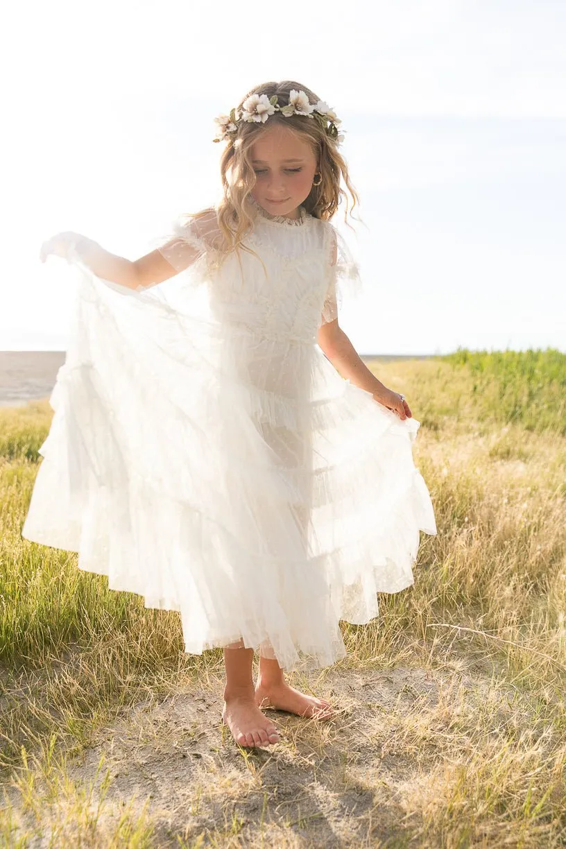 Mini Whimsical Maxi Dress in White