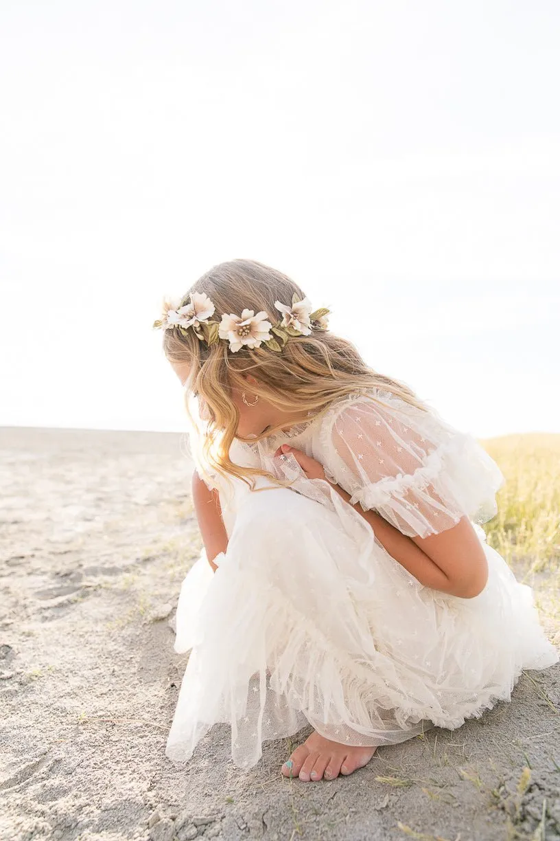 Mini Whimsical Maxi Dress in White