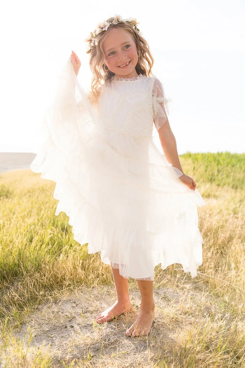 Mini Whimsical Maxi Dress in White