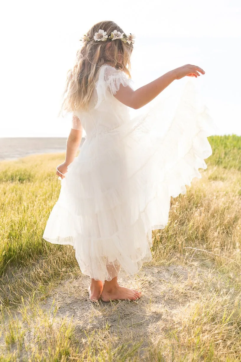 Mini Whimsical Maxi Dress in White