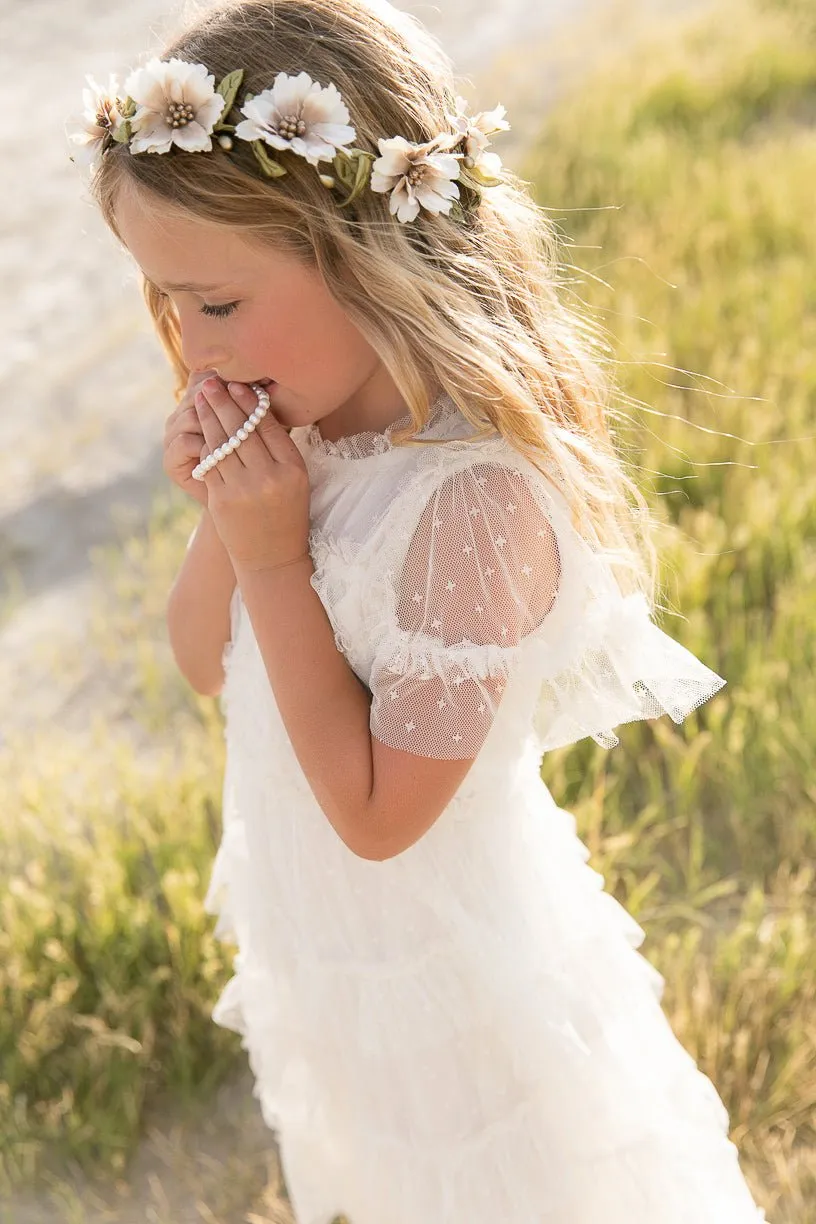 Mini Whimsical Maxi Dress in White