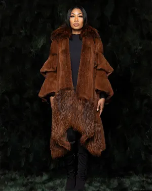 Mink Coat w. Tiered Bell Sleeves