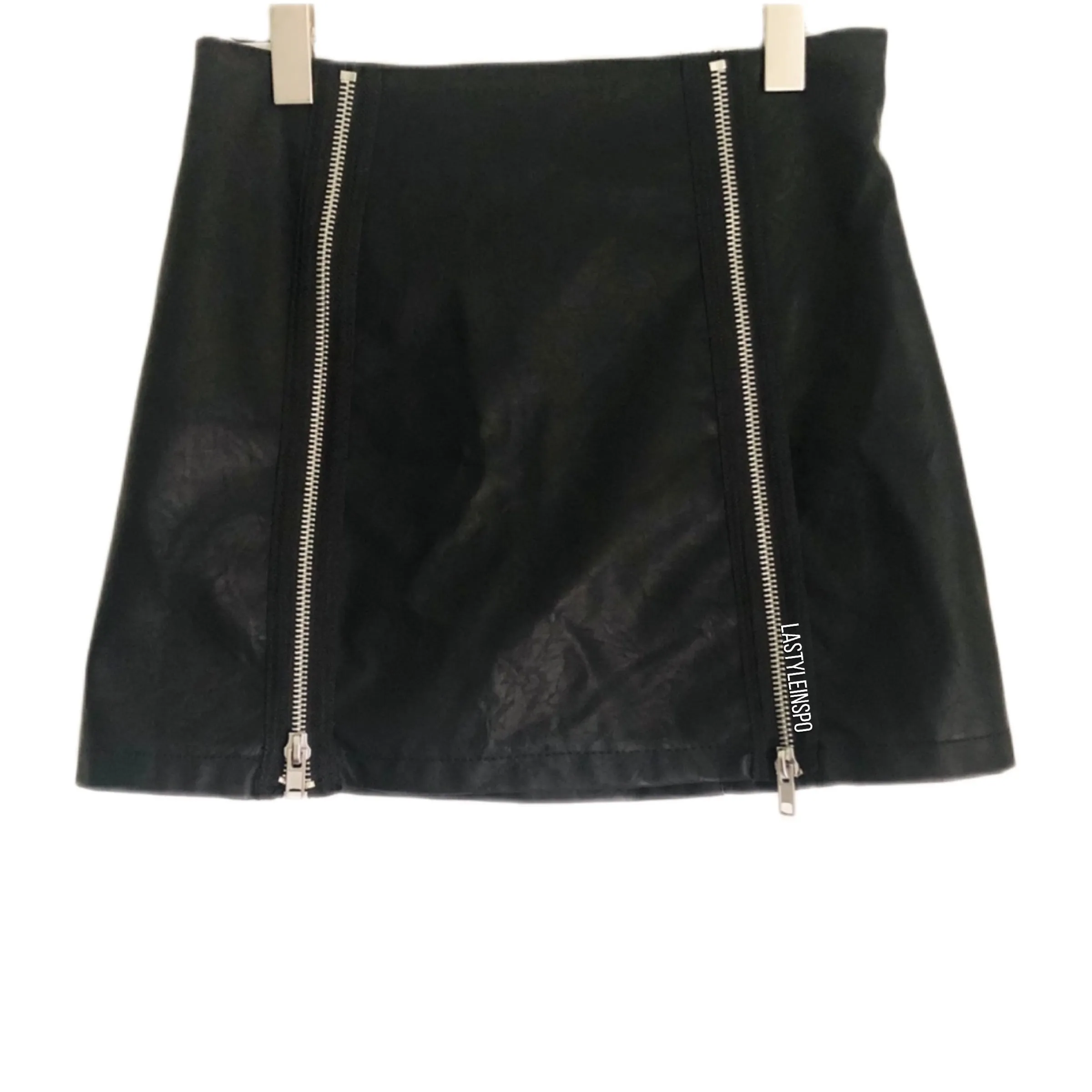 Moto Vegan Leather Mini Skirt Inspo As Seen On Celeb Size Medium