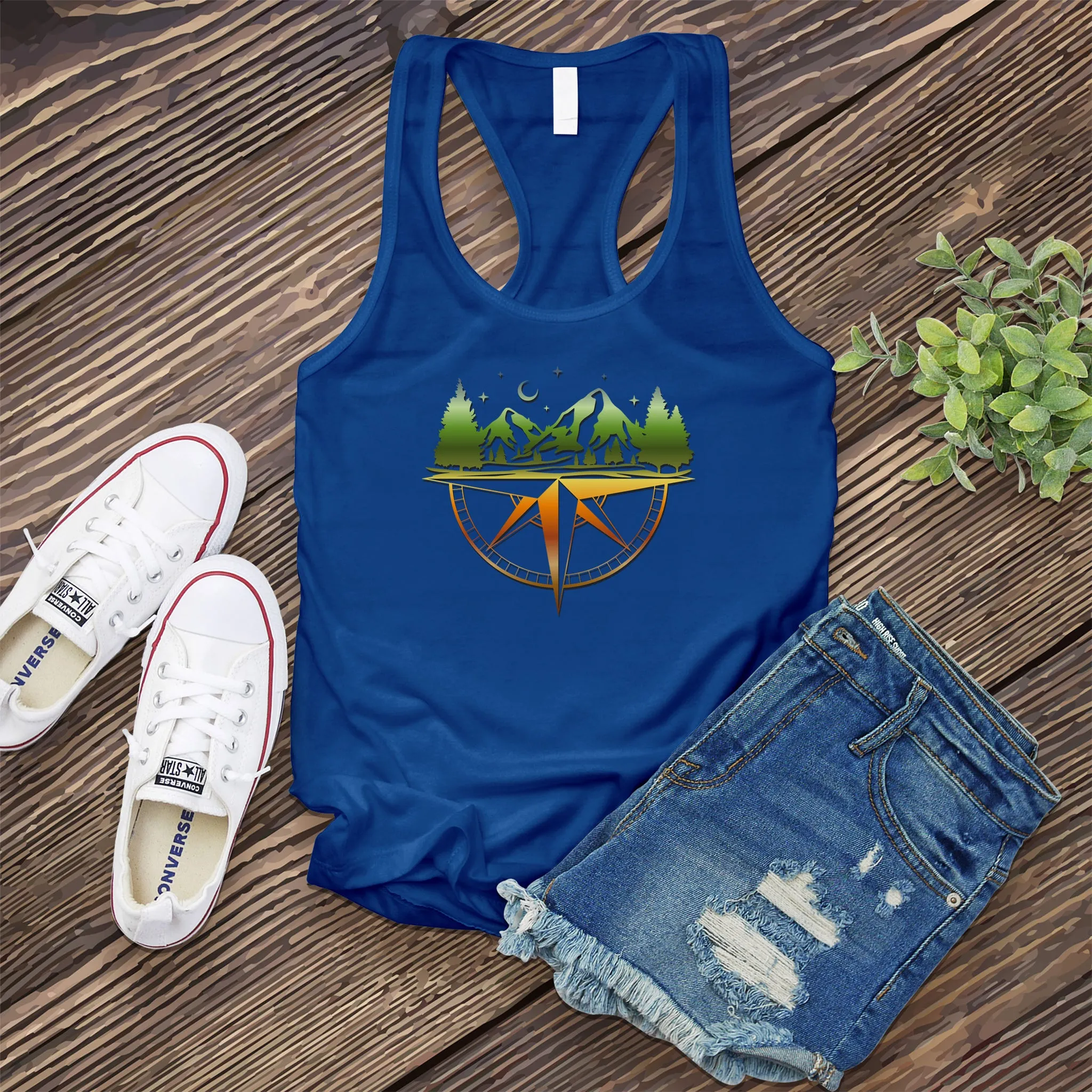 Mountain Range Compass Women's Tank Top