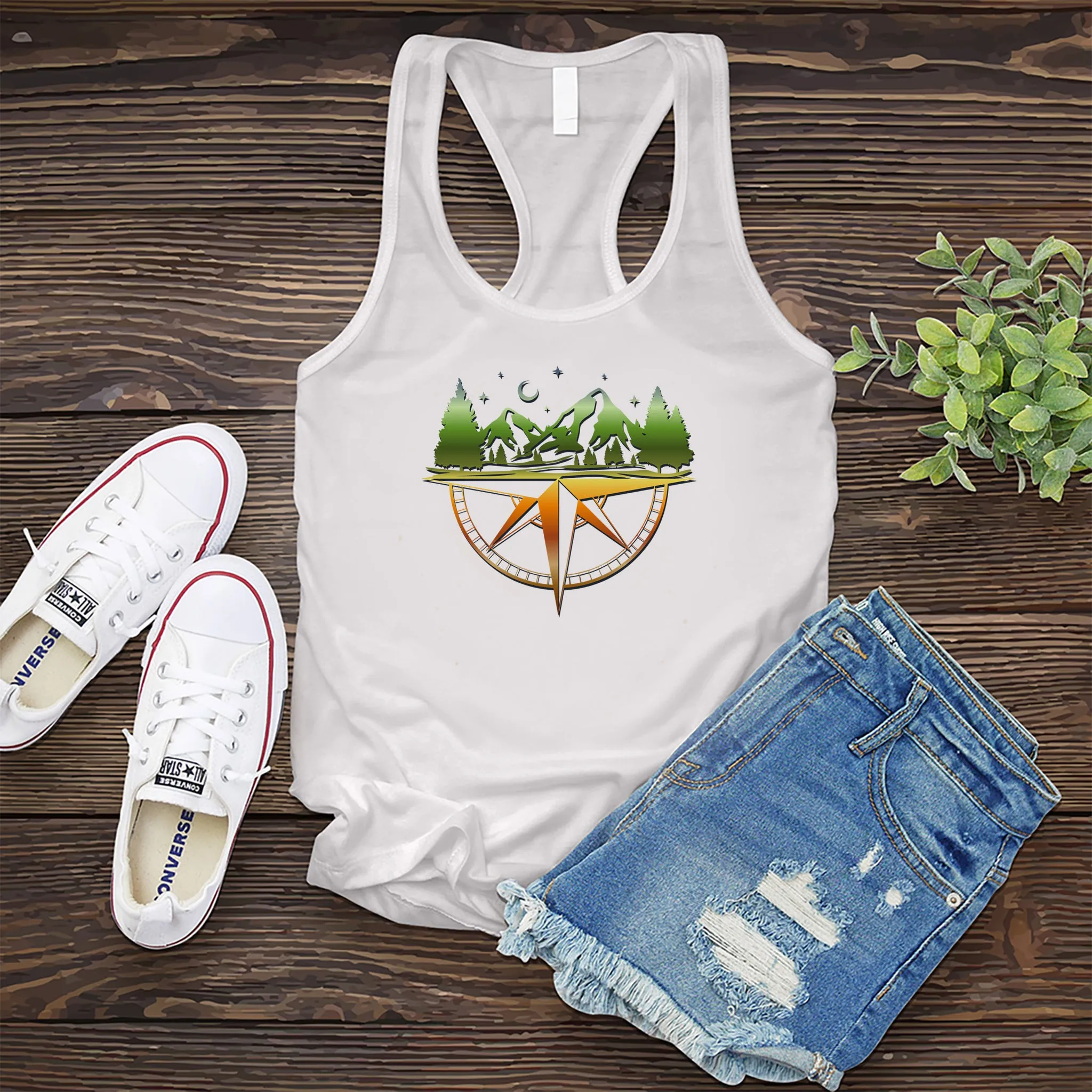 Mountain Range Compass Women's Tank Top