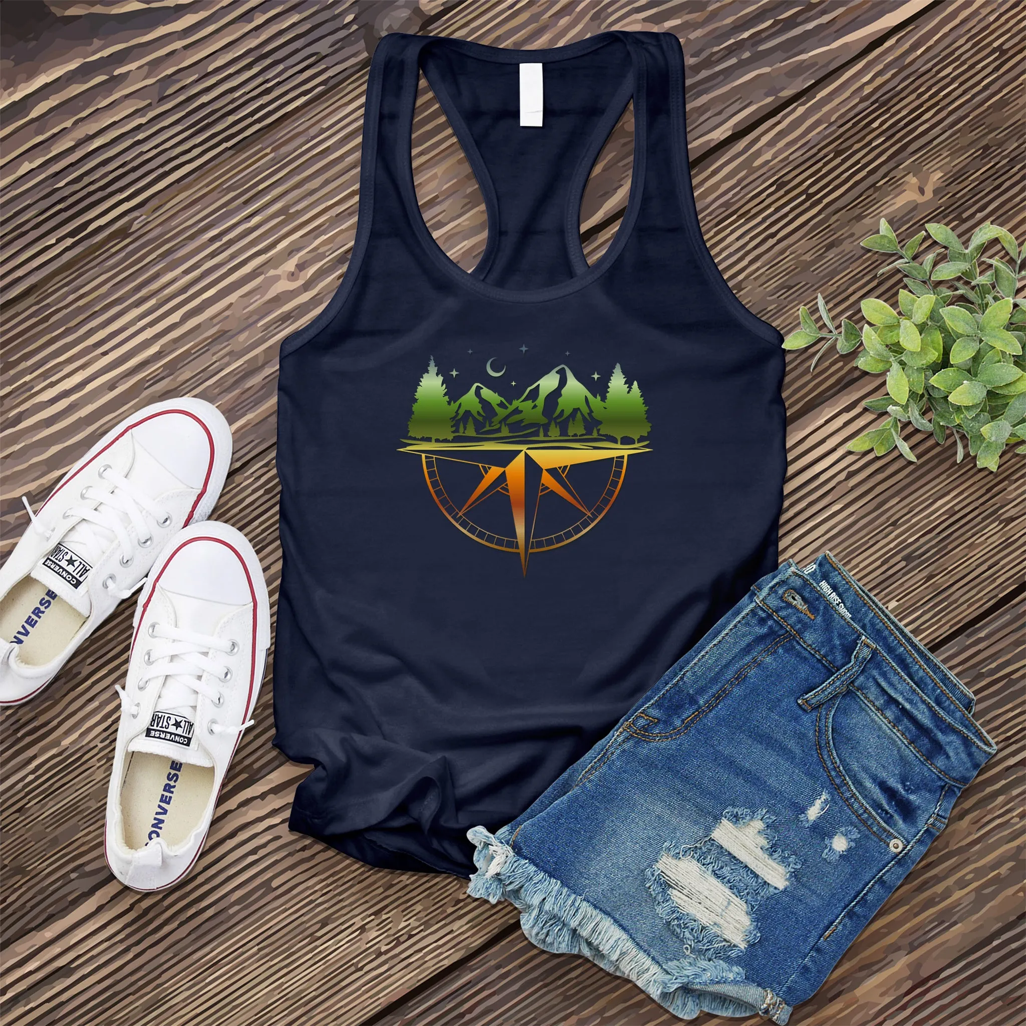 Mountain Range Compass Women's Tank Top