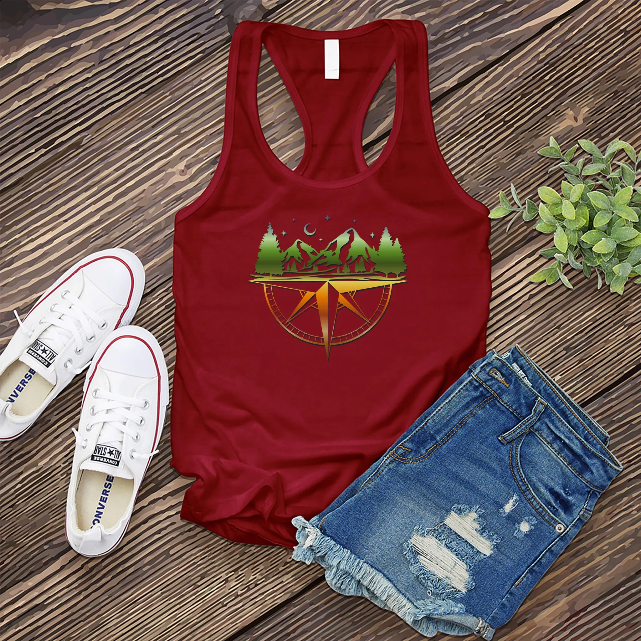 Mountain Range Compass Women's Tank Top