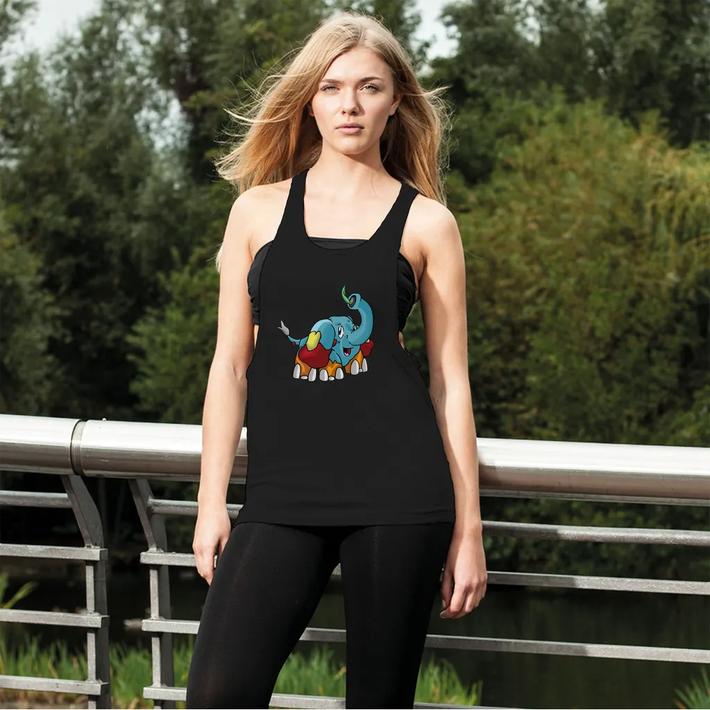 Mudphant Women's Loose Racerback Tank Top