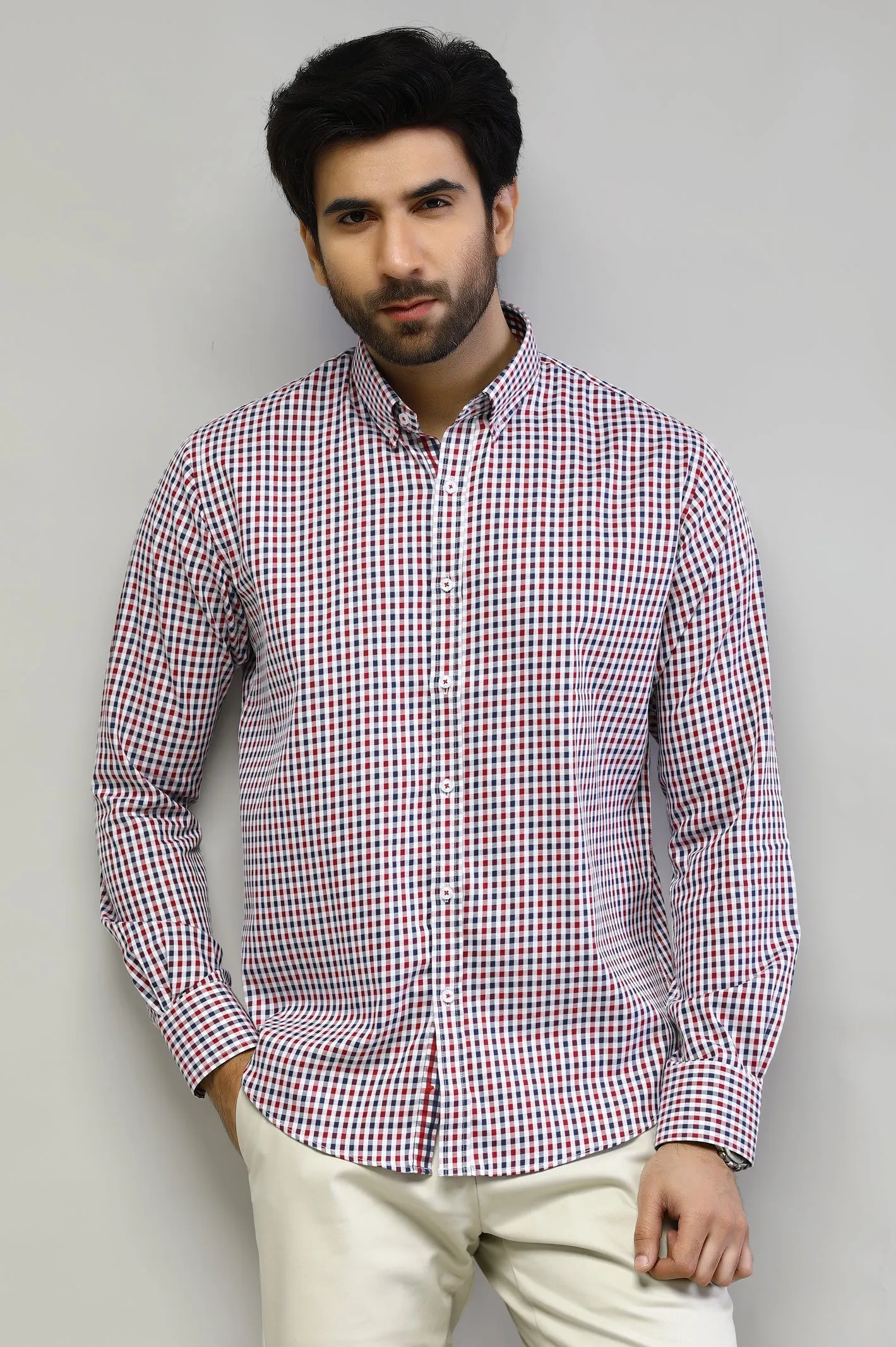 Multicolor Mini-check Casual Milano Shirt