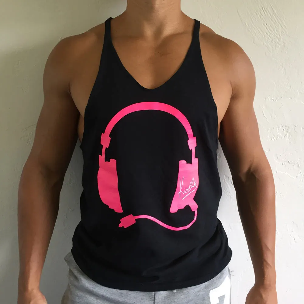 Muscle Tank Black / Pink