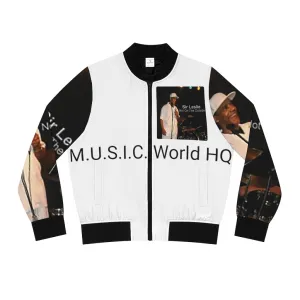 M.U.S.I.C. World HQ  Album Cover Series Women's Bomber Jacket (AOP)