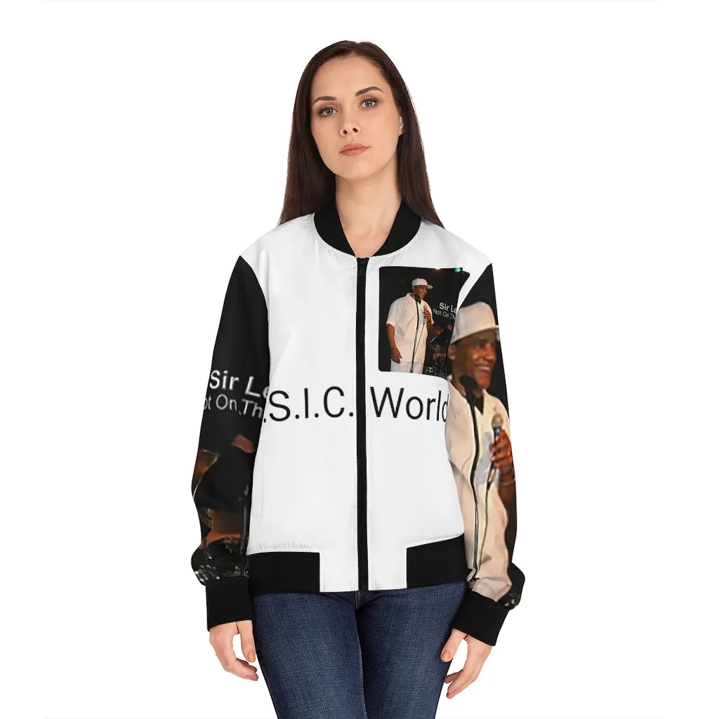 M.U.S.I.C. World HQ  Album Cover Series Women's Bomber Jacket (AOP)