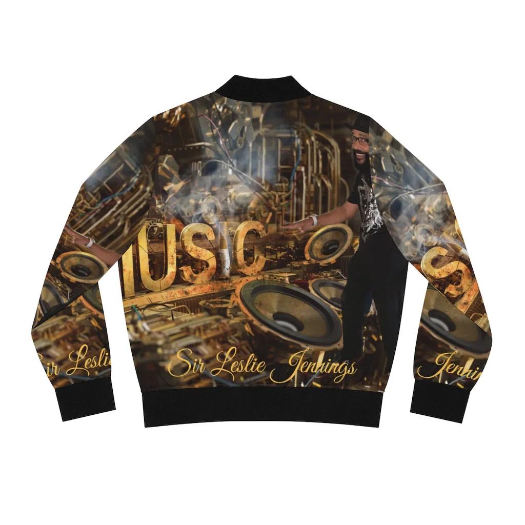 M.U.S.I.C. World HQ  Album Cover Series Women's Bomber Jacket (AOP)