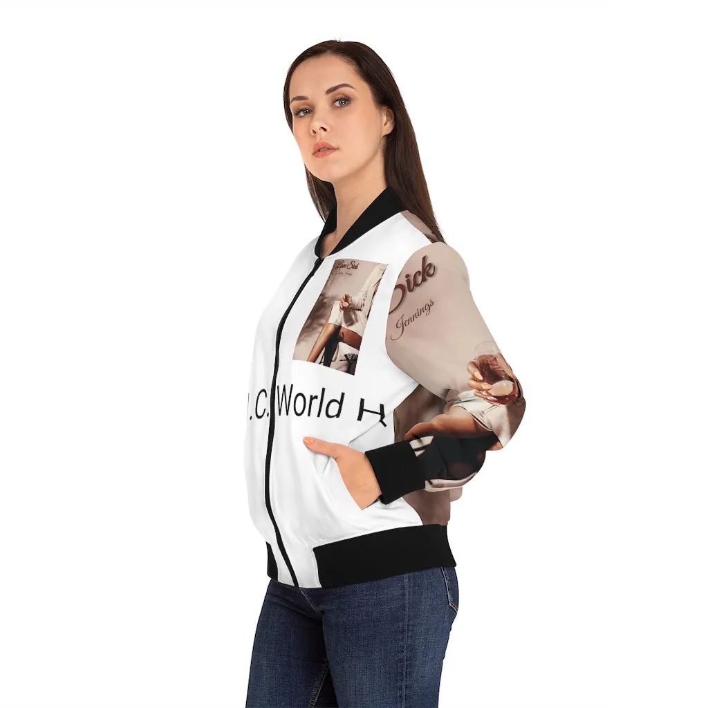 M.U.S.I.C. World HQ  Album Cover Series Women's Bomber Jacket (AOP)