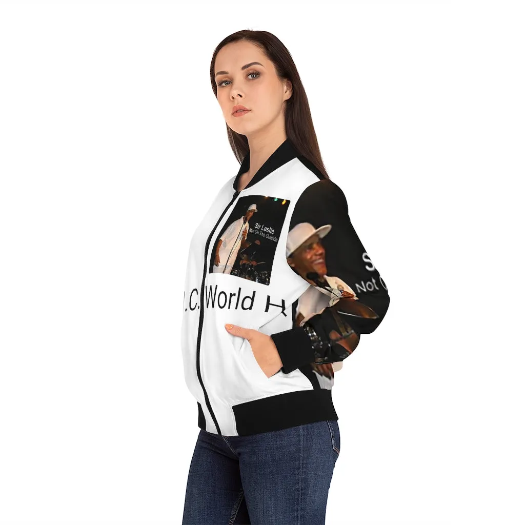 M.U.S.I.C. World HQ  Album Cover Series Women's Bomber Jacket (AOP)