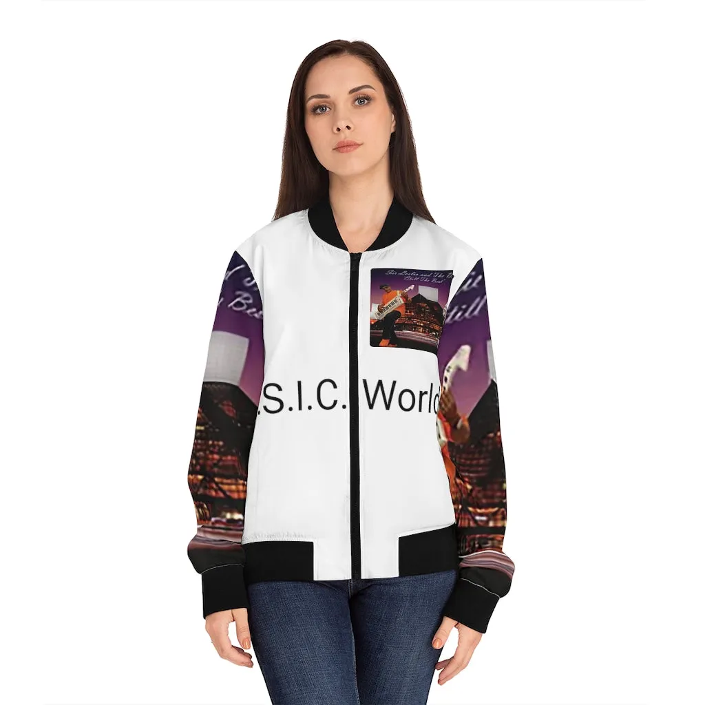 M.U.S.I.C. World HQ  Album Cover Series Women's Bomber Jacket (AOP)