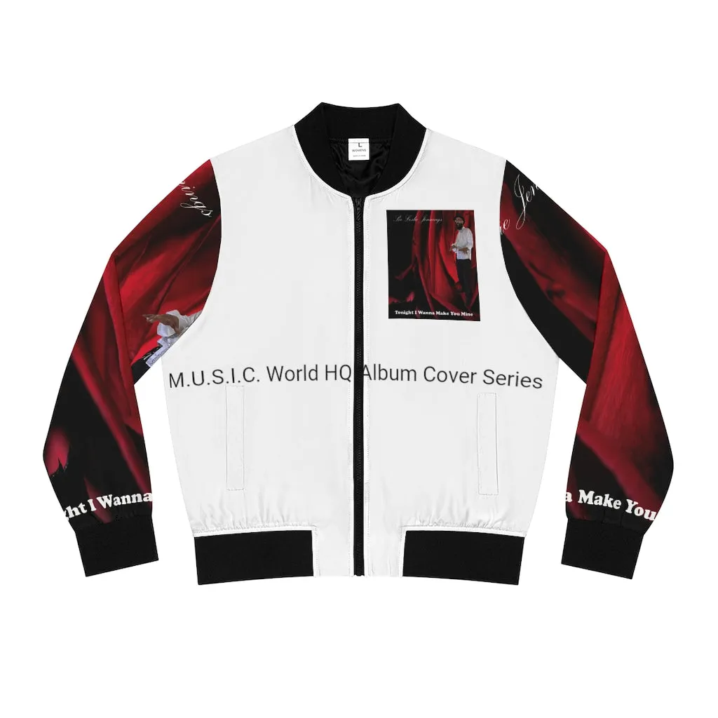 M.U.S.I.C. World HQ  Album Cover Series Women's Bomber Jacket (AOP)