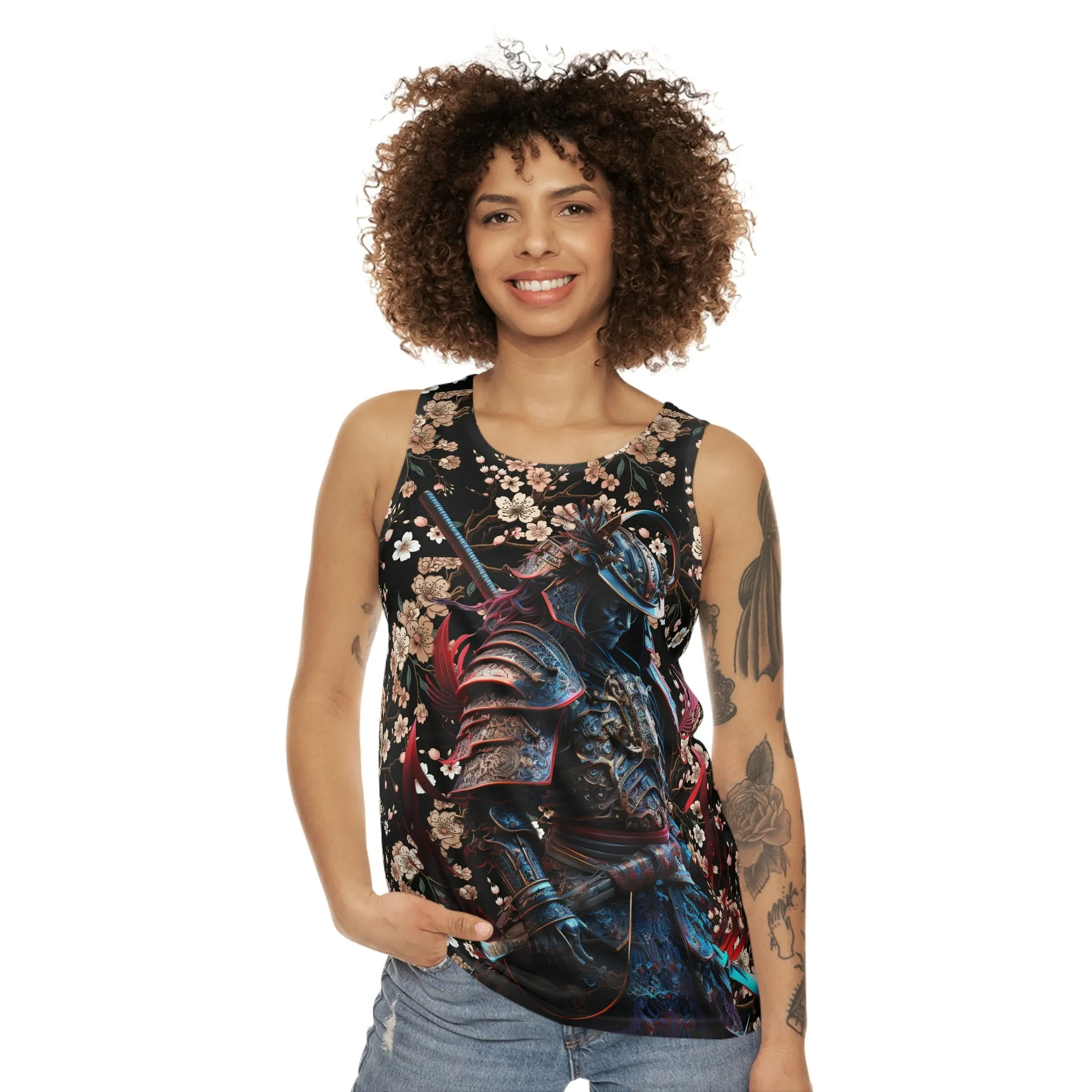 Mystic Samurai Cherry Blossom Tank Top #2