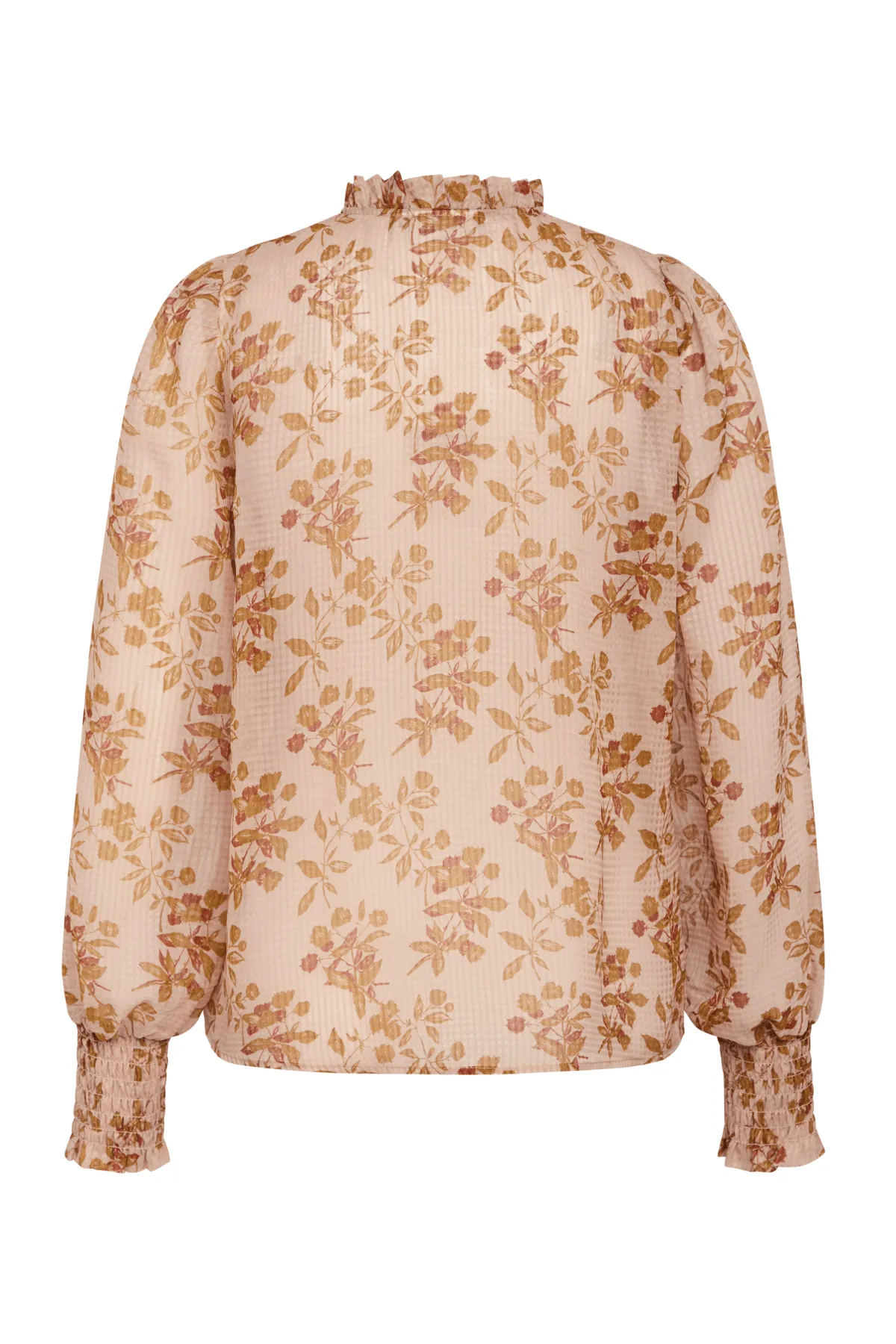 NICOLINE BLOUSE PRINT ROSE/BROWN