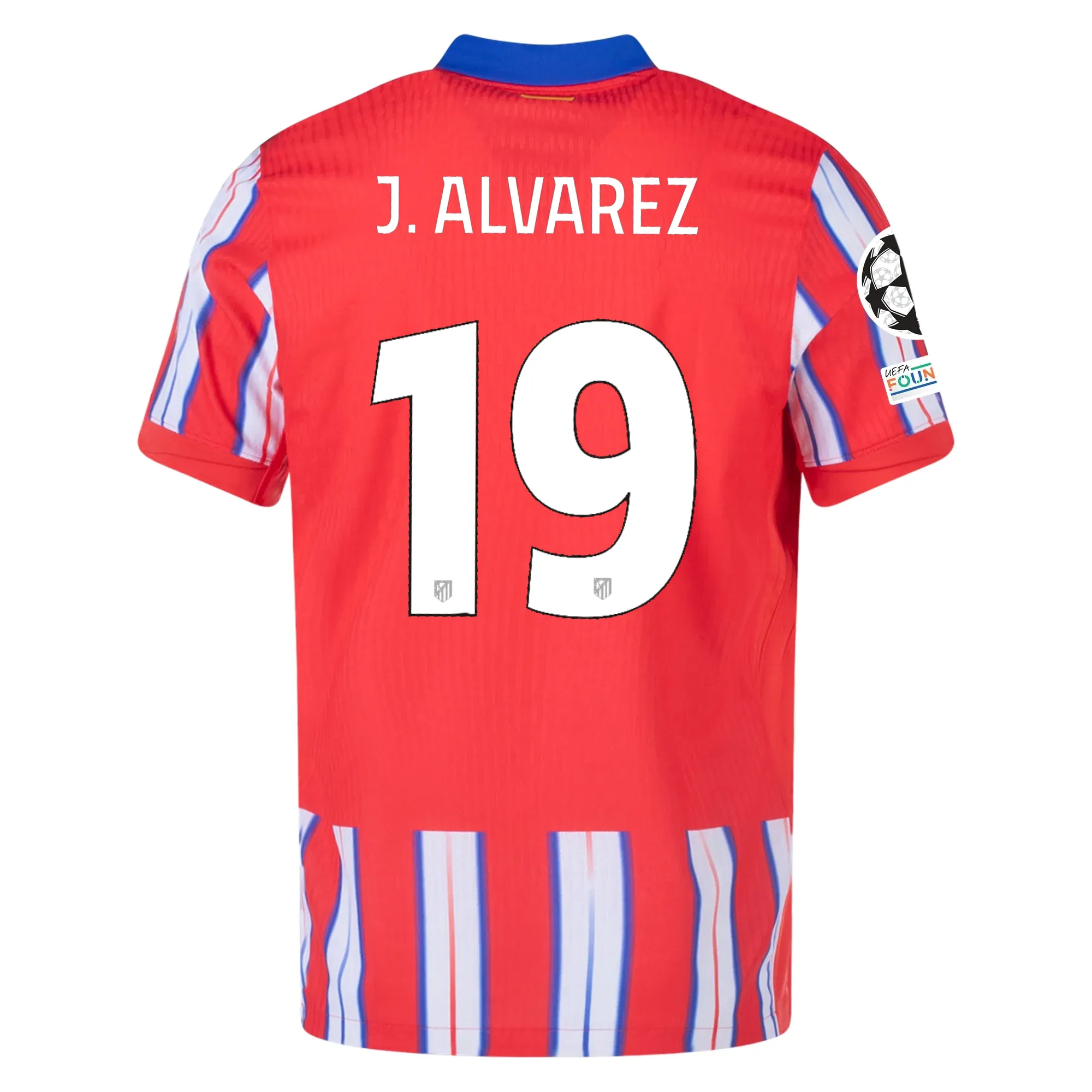 Nike Atletico Madrid Authentic Julian Alvarez Home Jersey w/ Champions League Patches 24/25 (Hyper Royal/Light Crimson/White)