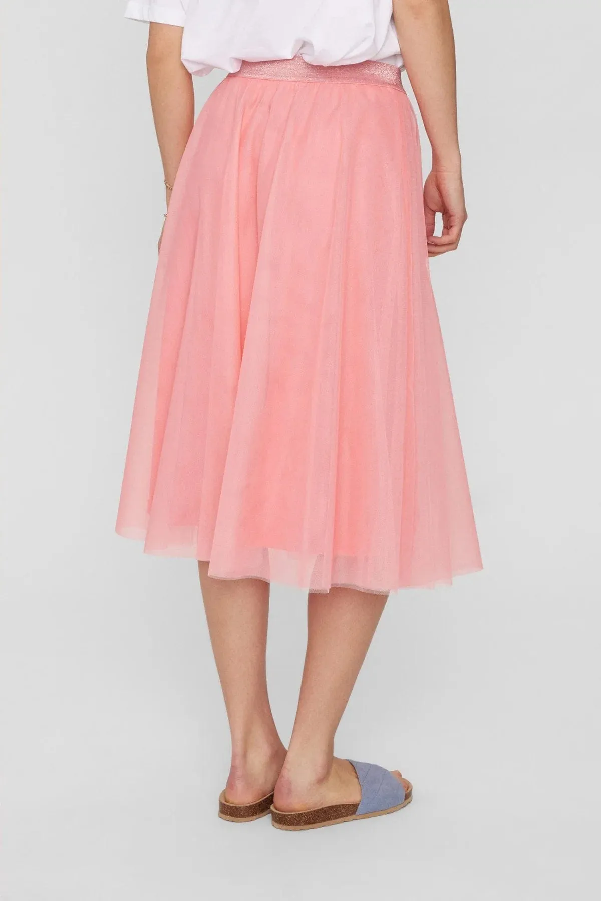 Numph Layered Tullle Skirt Pink