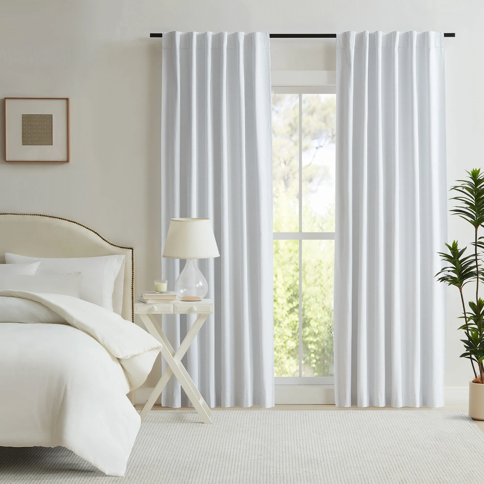 Orson Concealed Tab Blockout Curtain in WHITE by Zaab