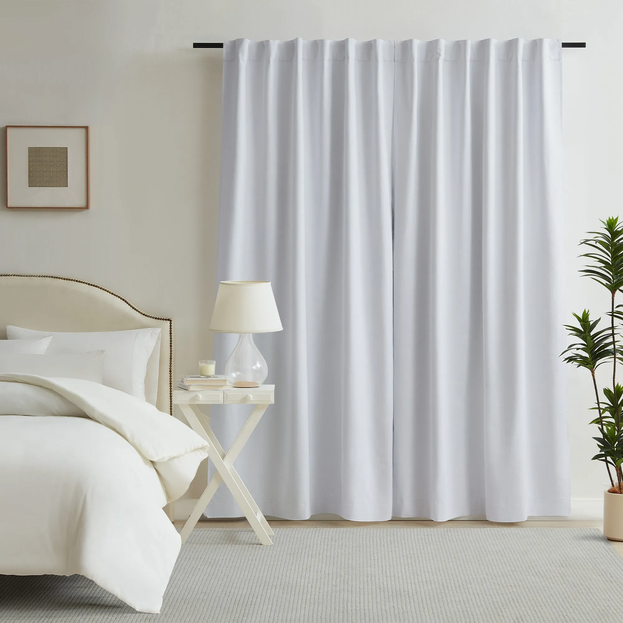 Orson Concealed Tab Blockout Curtain in WHITE by Zaab