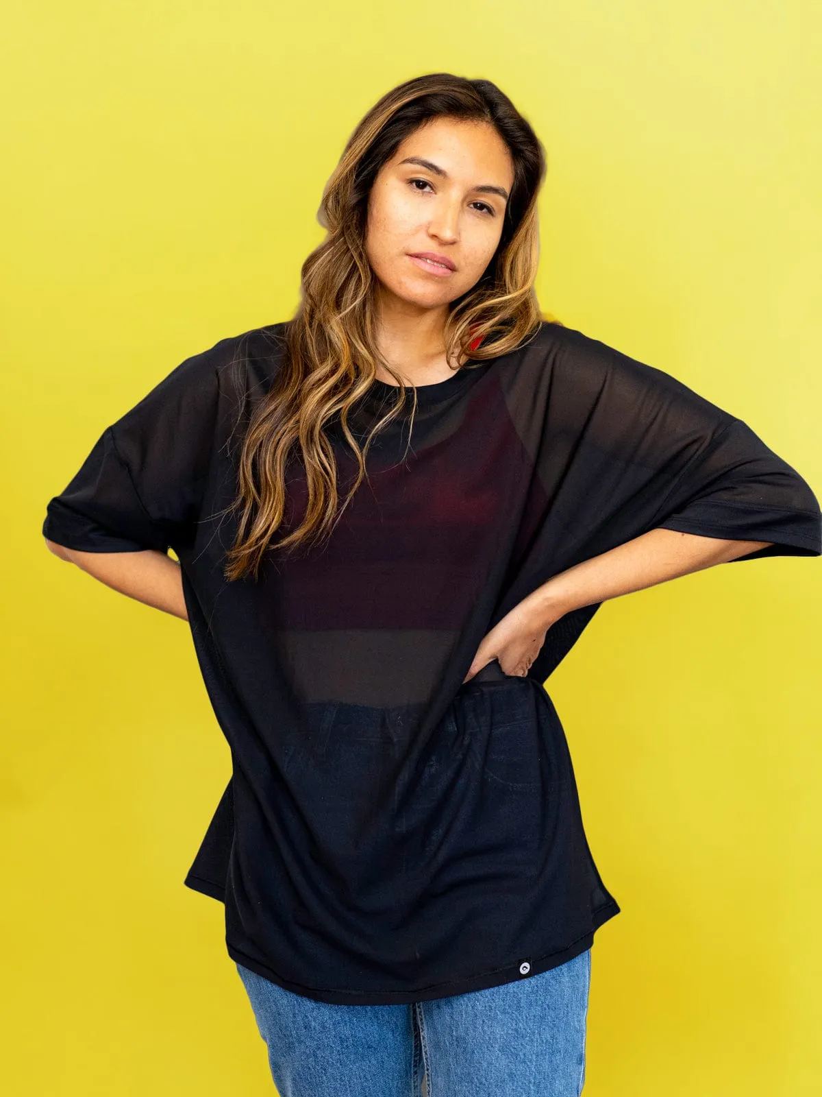 Oversized Barbados Top - Black