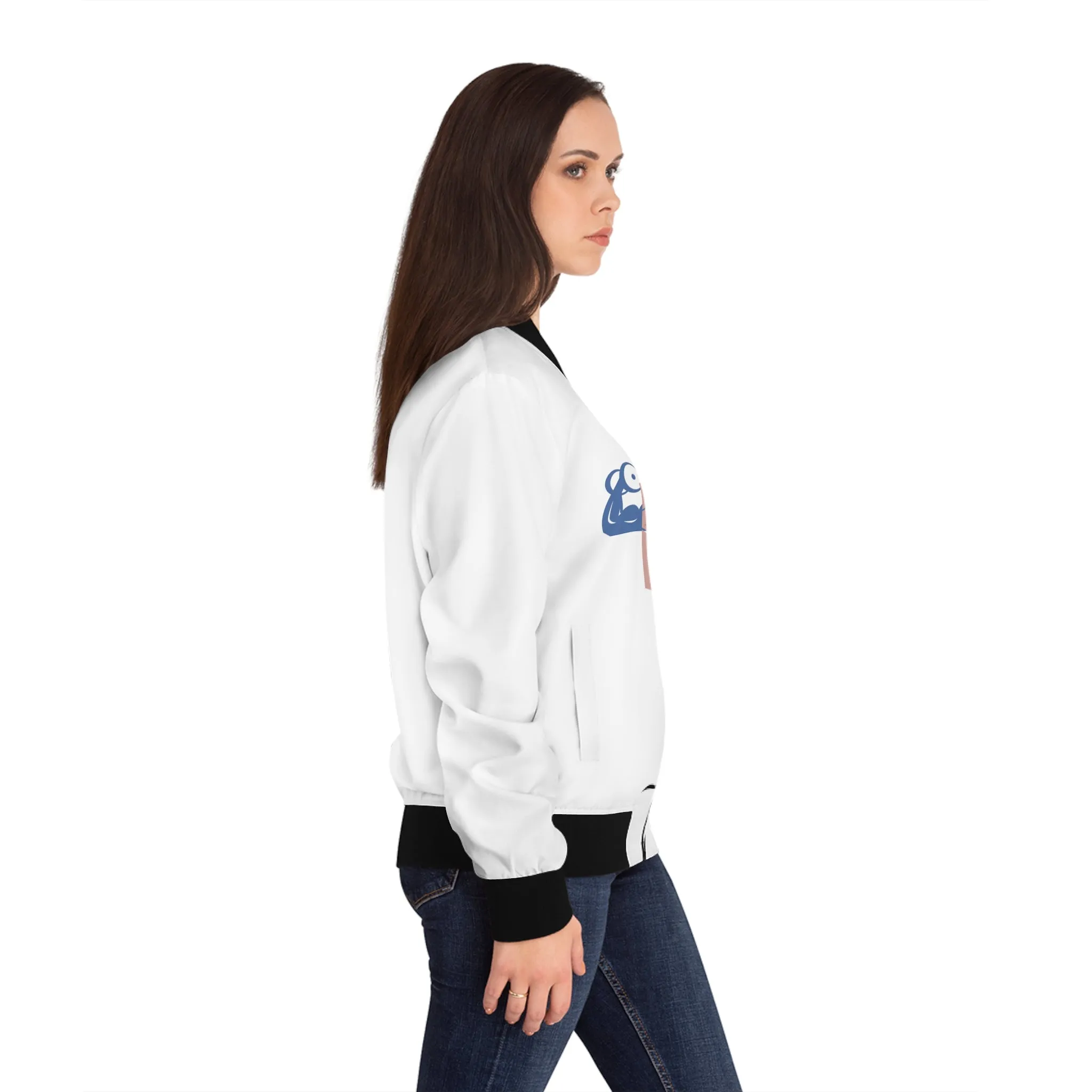 OWN MAN - Women's Bomber Jacket White