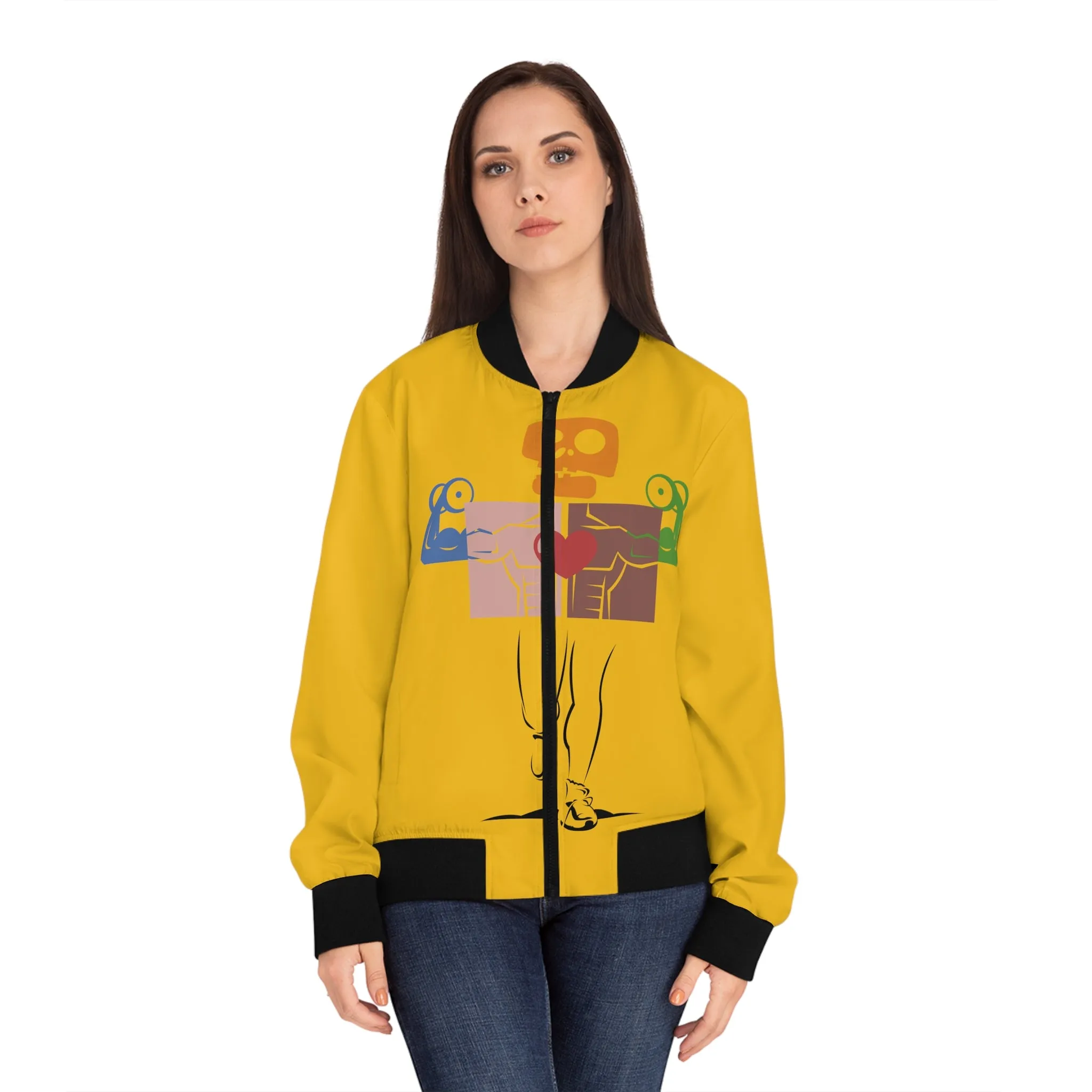 OWN MAN - Women's Bomber Jacket Yellow