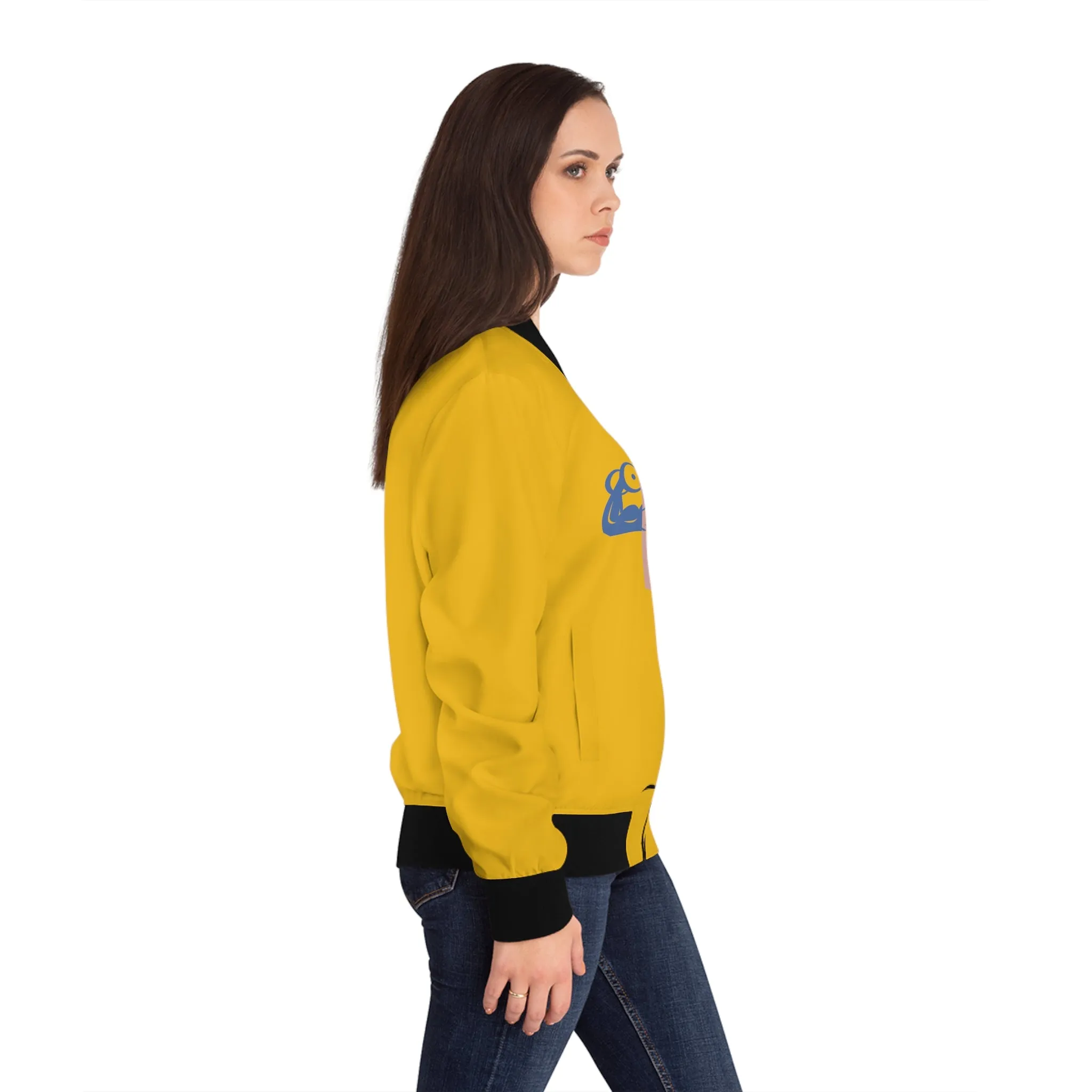 OWN MAN - Women's Bomber Jacket Yellow