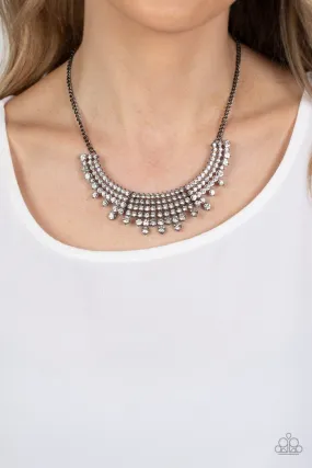 Paparazzi Necklace ~ Shimmering Song - Black