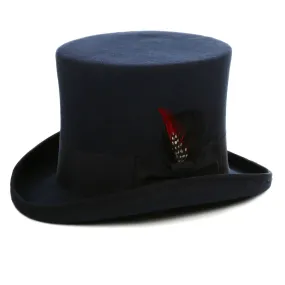 Premium Wool Navy Top Hat