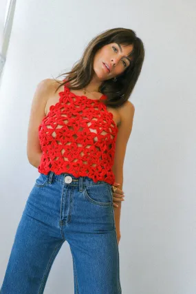 Red Manolita Crochet Top