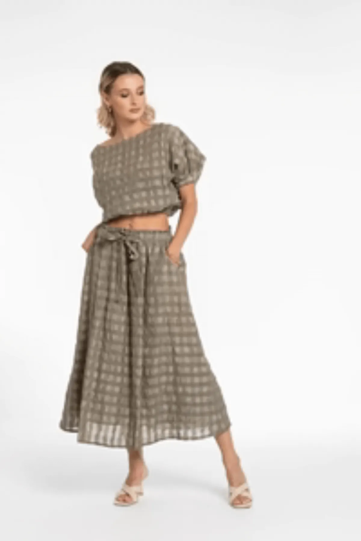 REFRACTION SKIRT OLIVE