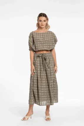 REFRACTION SKIRT OLIVE