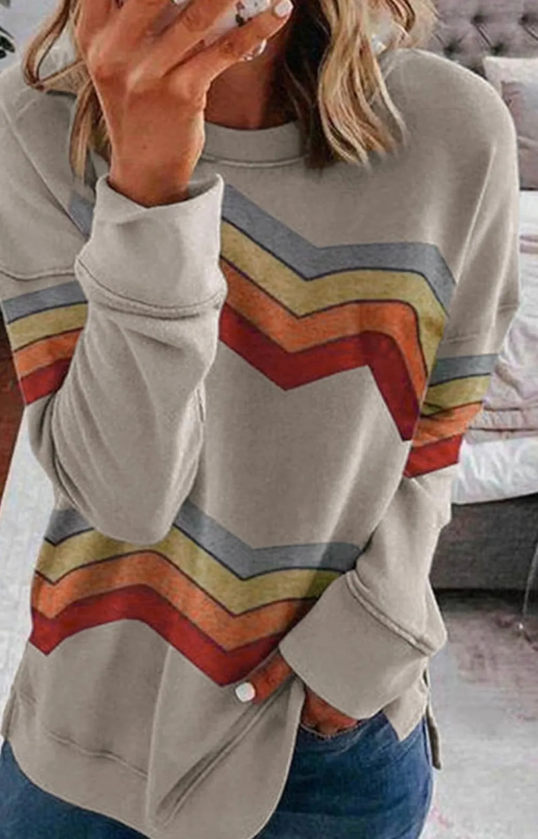 Retro Color Block Sweatshirt