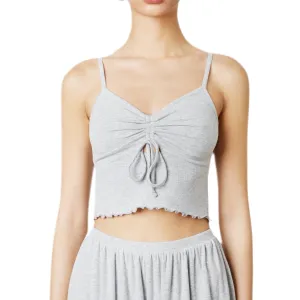 Ribbed Hacci Lounge Tank Top - Heather Grey.