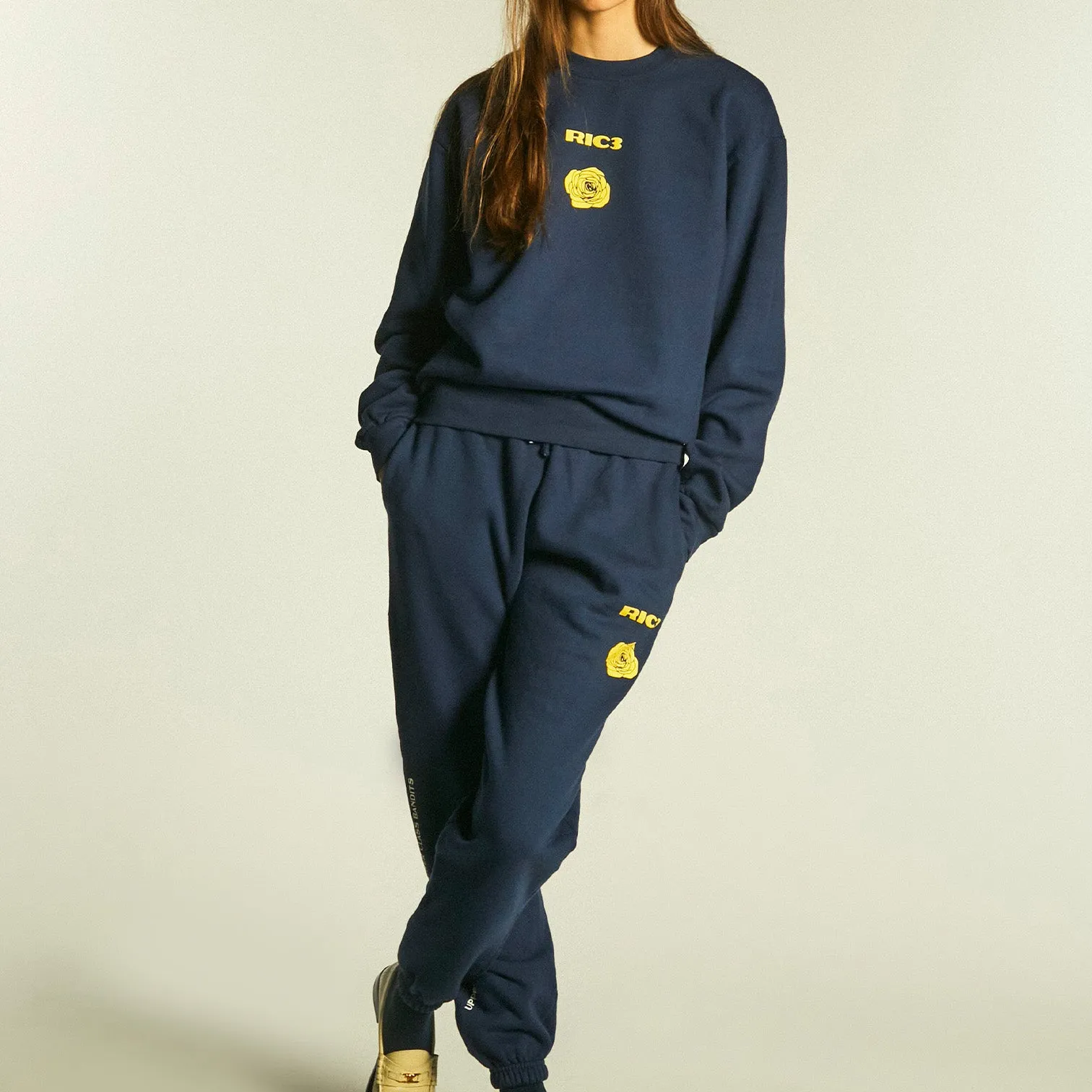 RIC3 Comforts Rose Sweatpants | Navy