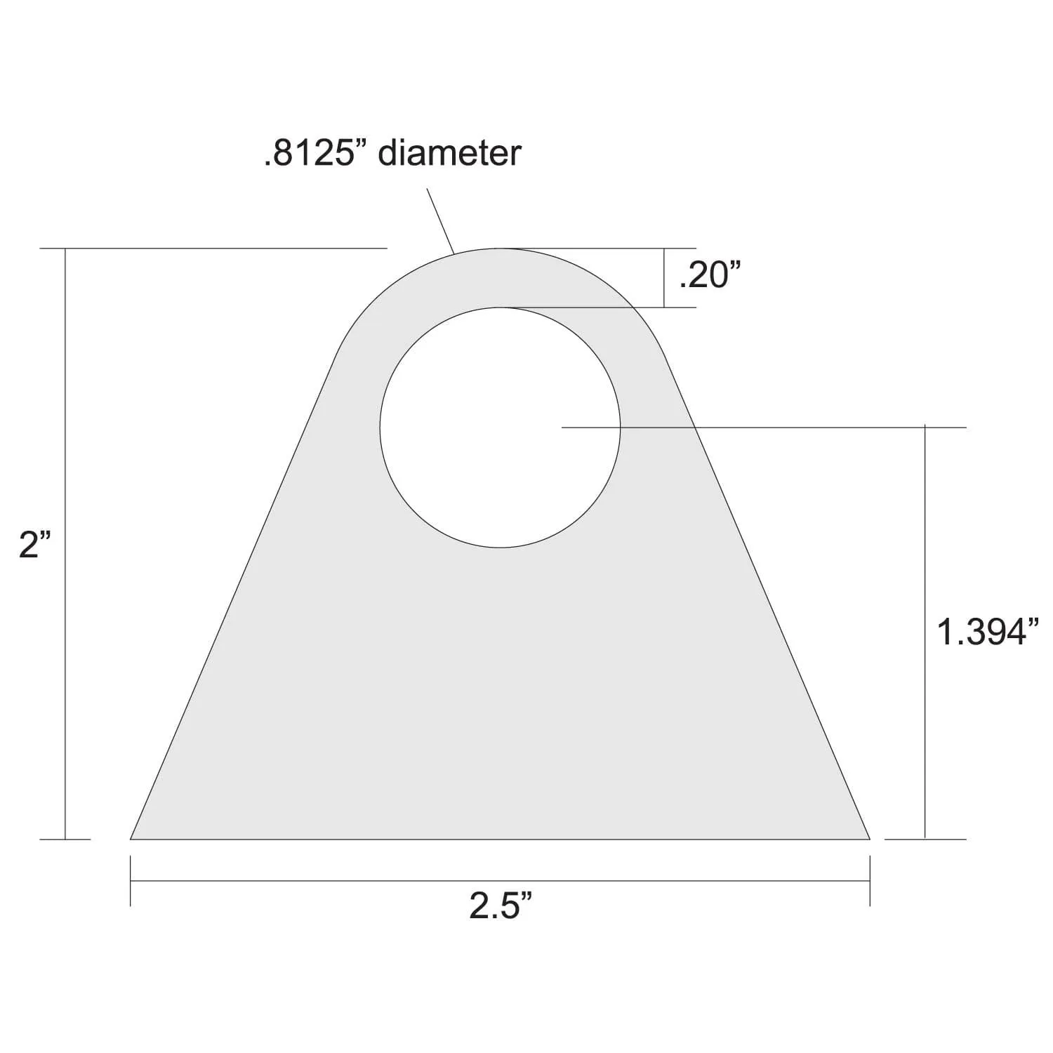 Rubber Mount Triangular Tabs - 1/4 inch thick - Aluminum Washer