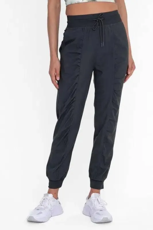 Ruched front active joggers